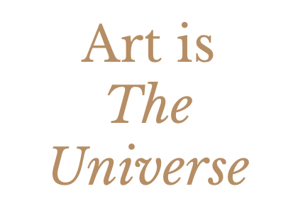Art is The Universe - A6 postcard by Graeme Walker
