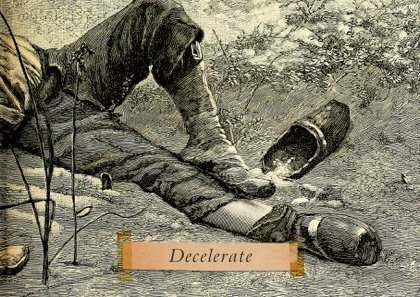 Decelerate - A6 postcard by Graeme Walker