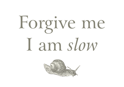 Forgive me I am slow - A6 postcard by Graeme Walker